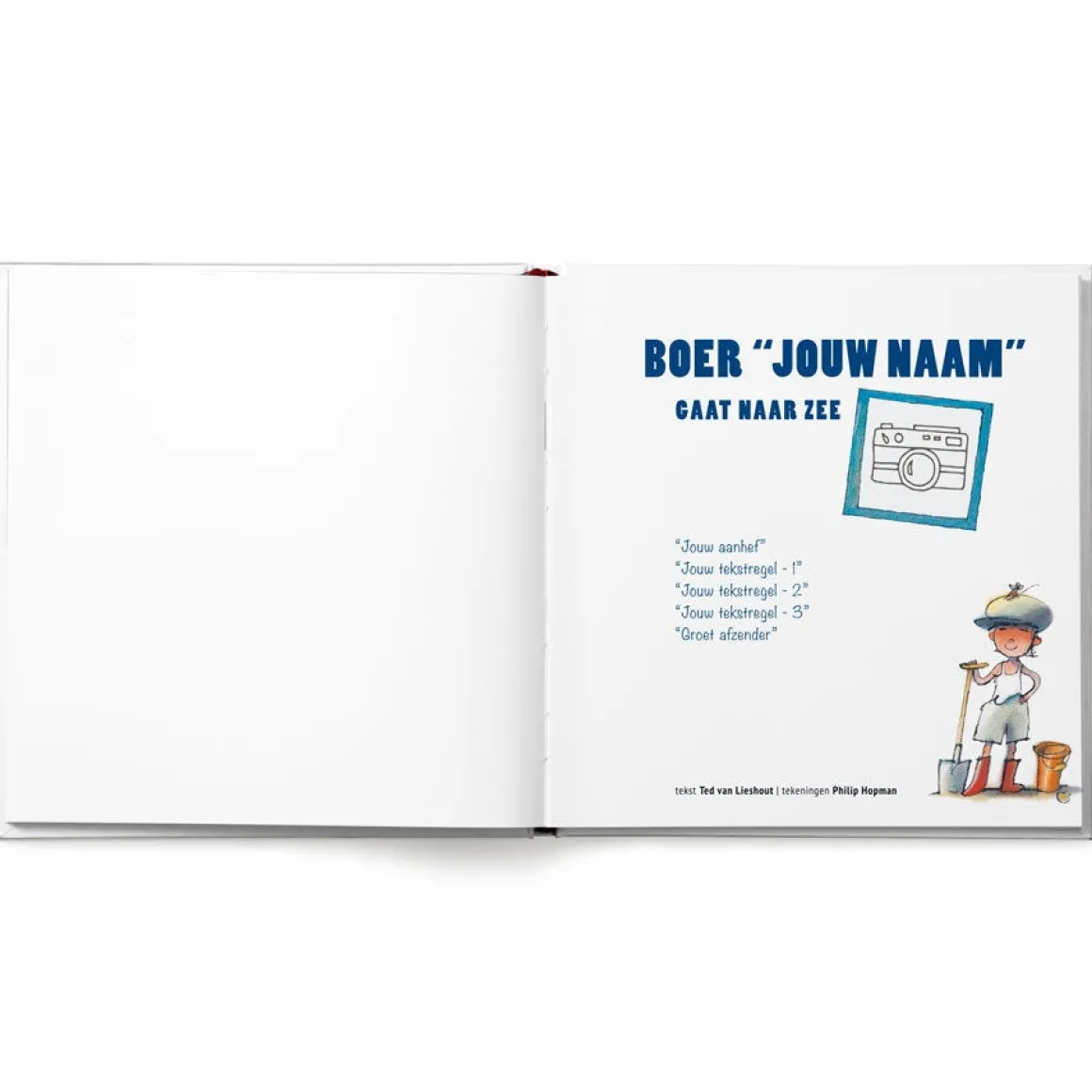 Boek "Boer Boris gaat naar zee" personaliseren