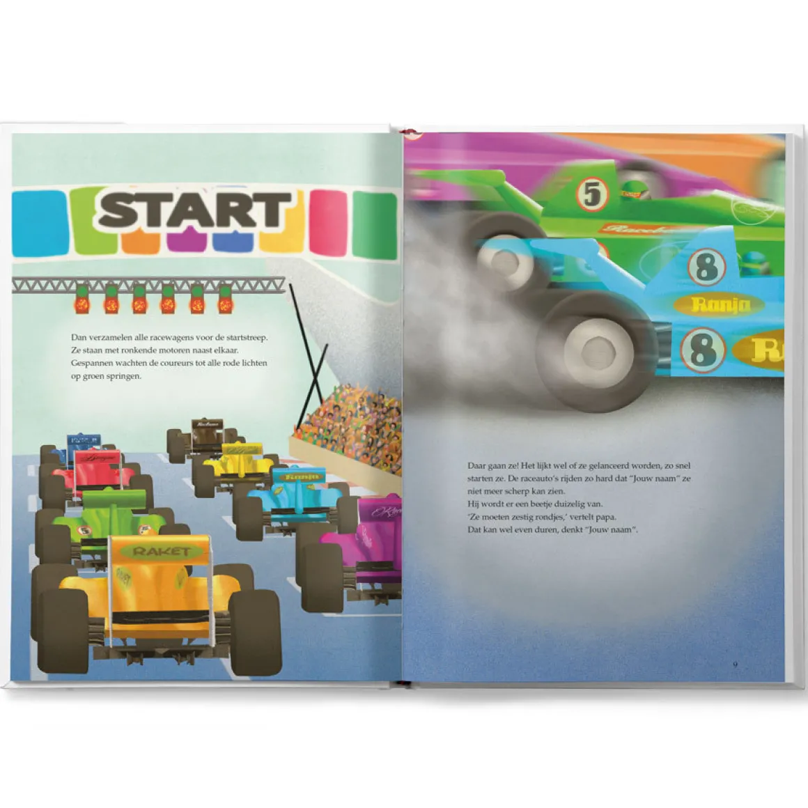 Boek "Daan in de raceauto" personaliseren