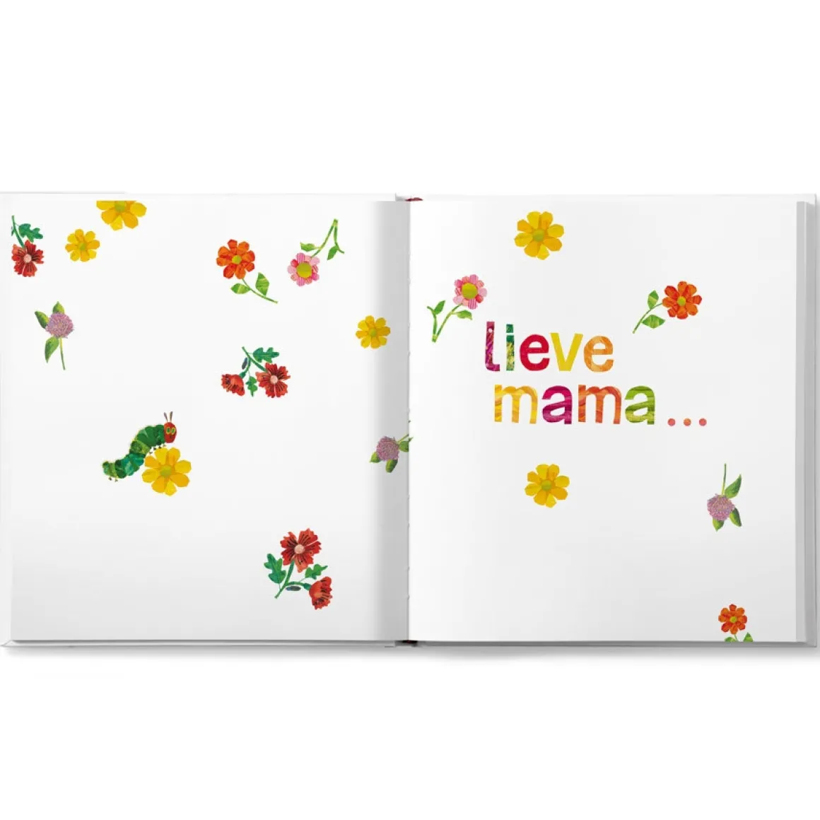 Boek "Rupsje Nooitgenoeg - Ik hou van mama" met naam