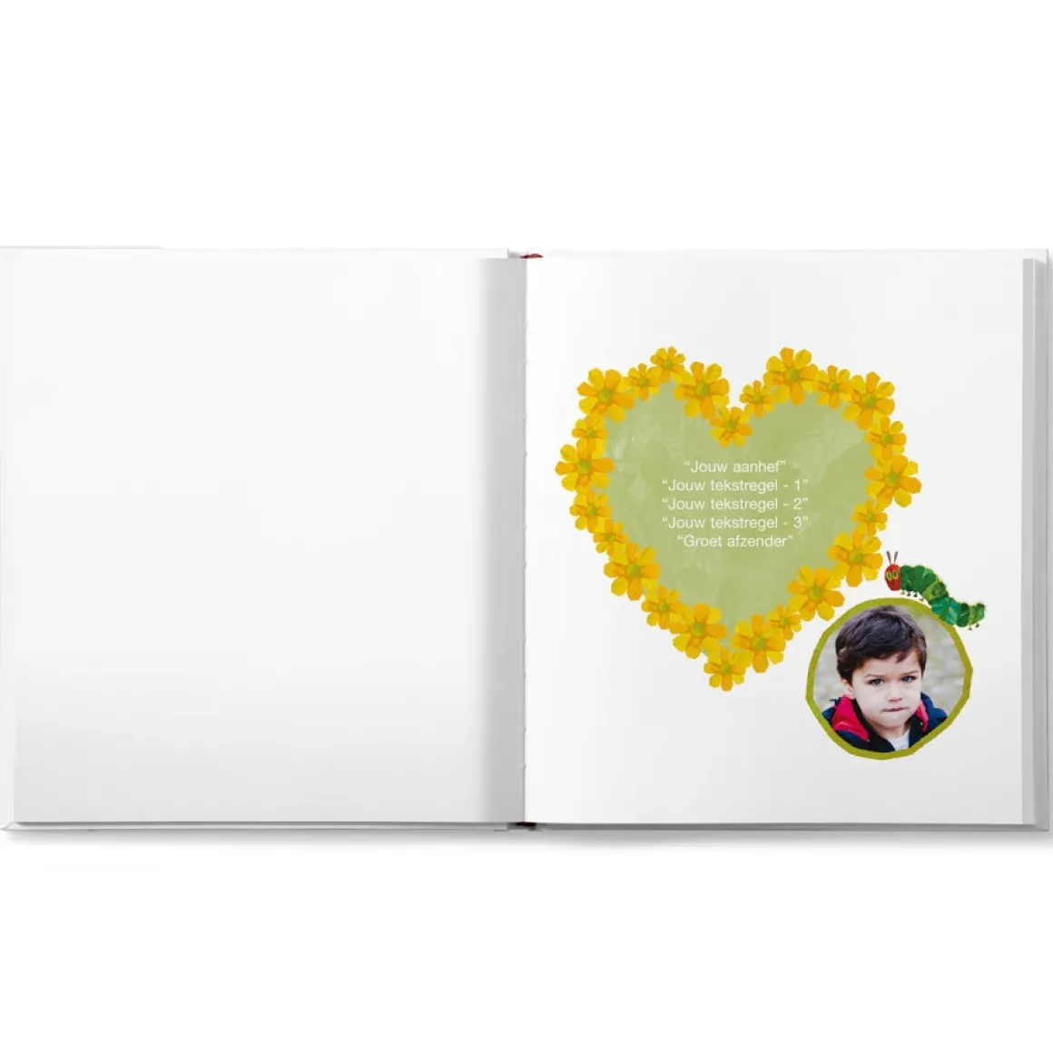 Boek "Rupsje Nooitgenoeg - Ik hou van mama" met naam