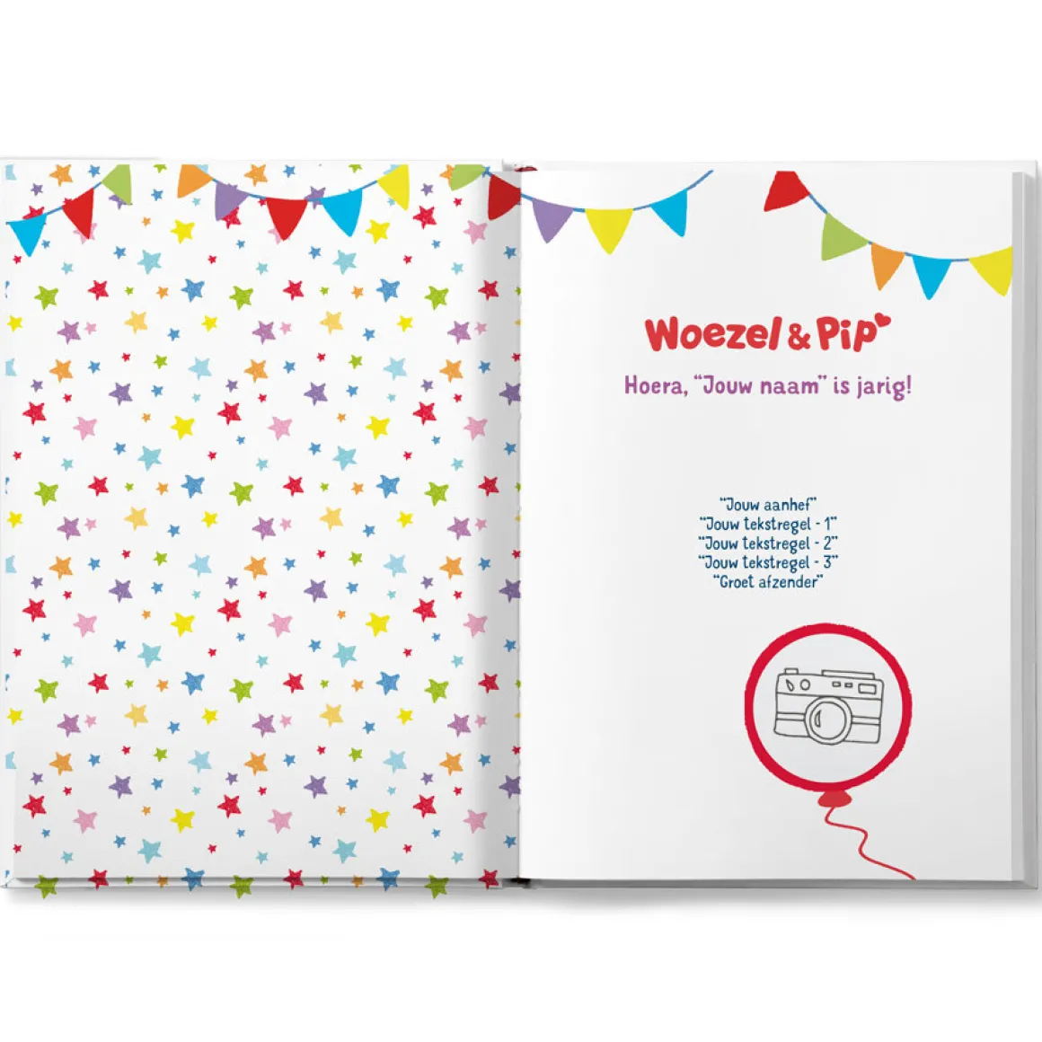 Boek "Woezel en Pip is jarig!" personaliseren