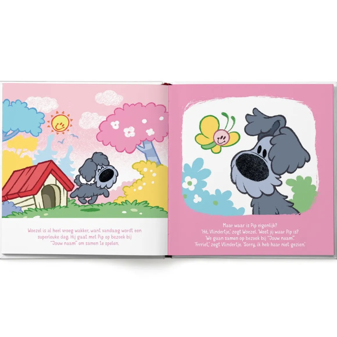 Boek "Woezel & Pip - spelen met jou" met naam