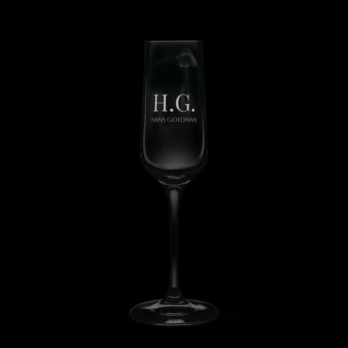 Champagneglas graveren