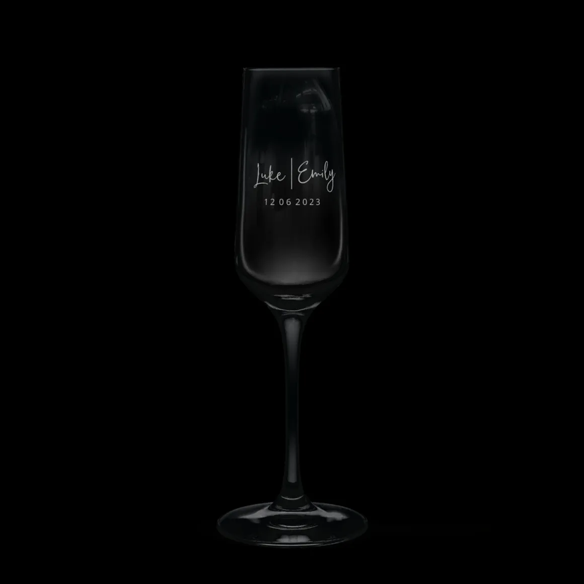Champagneglas graveren