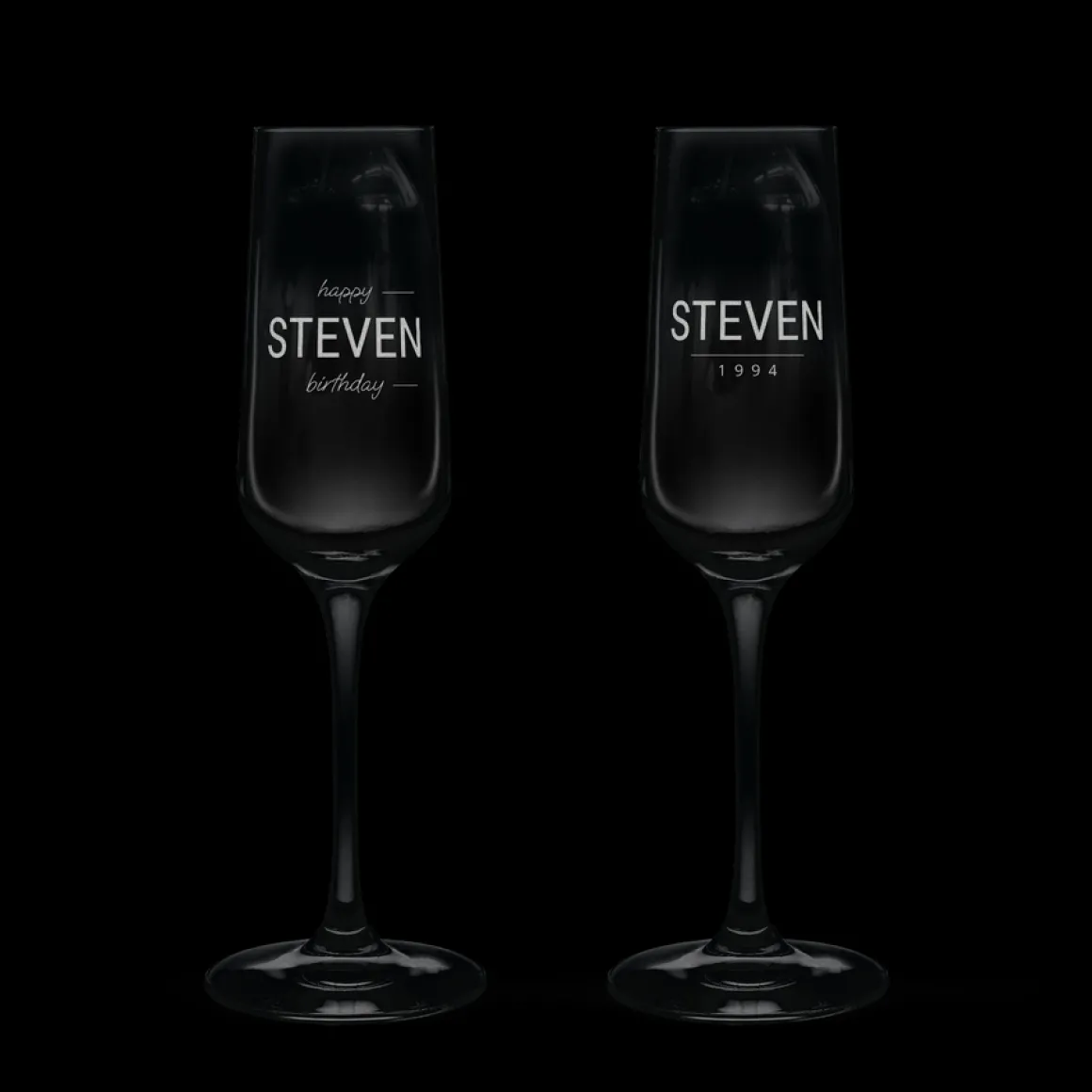 Champagneglas graveren