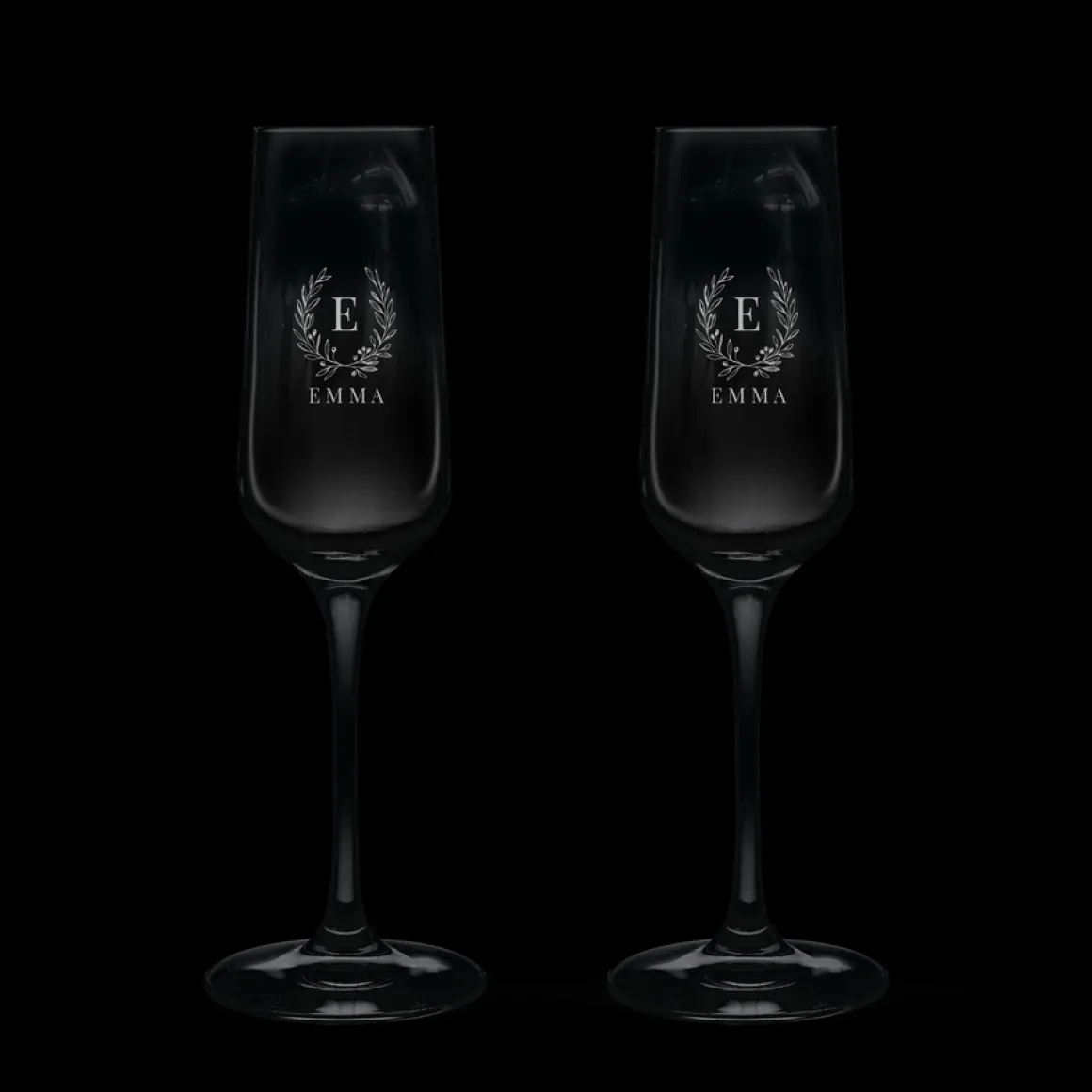 Champagneglas graveren