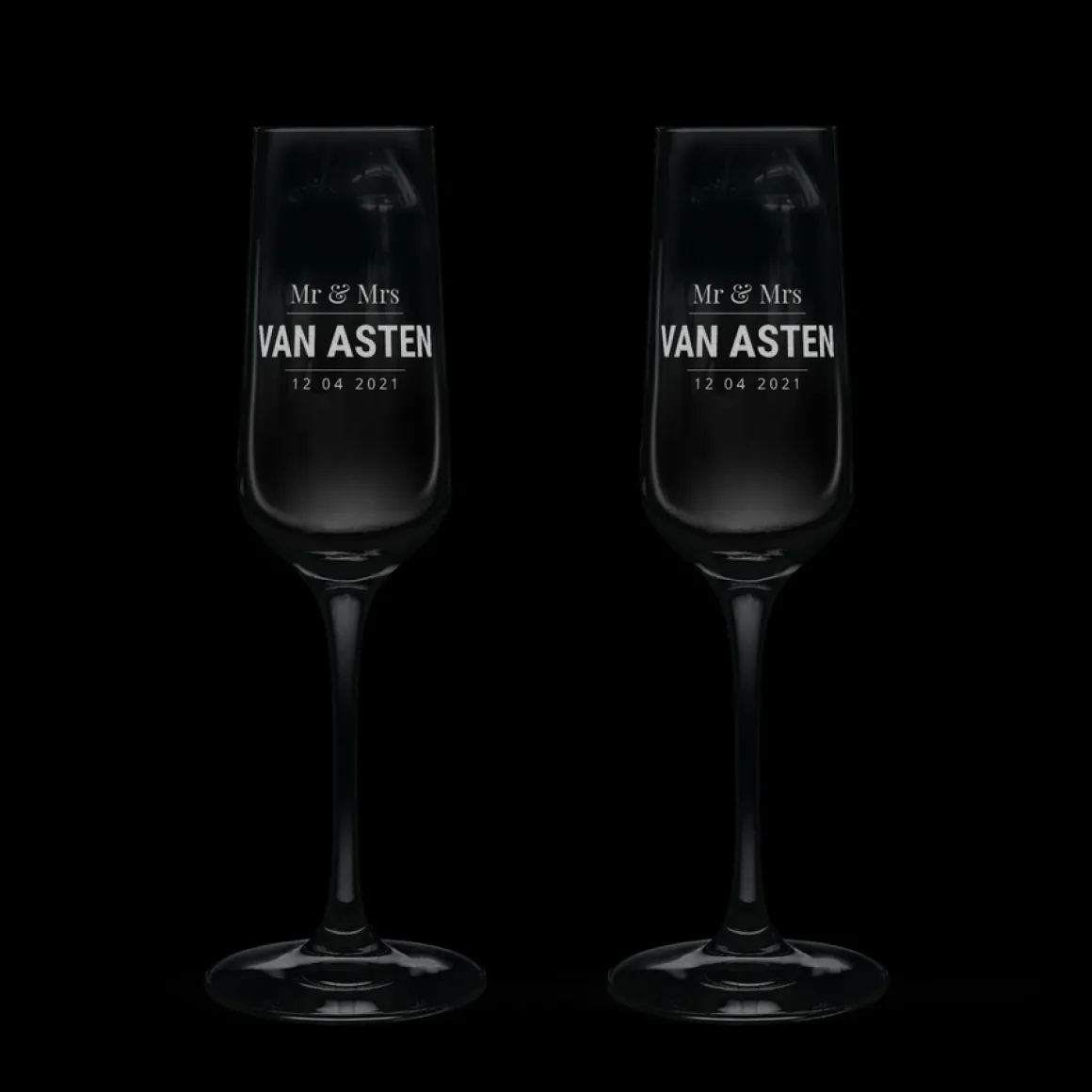 Champagneglas graveren