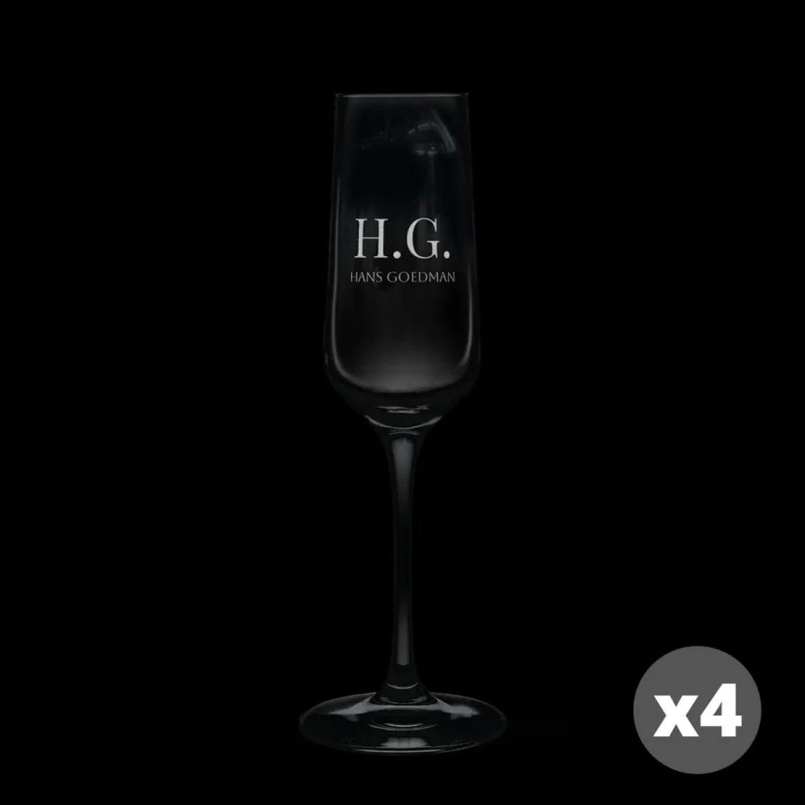 Champagneglas graveren