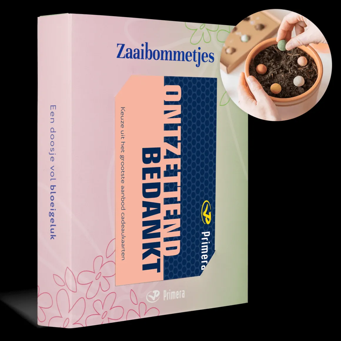 Zaaibommetjes met Ontzettend bedankt Primera Keuze Cadeaukaart